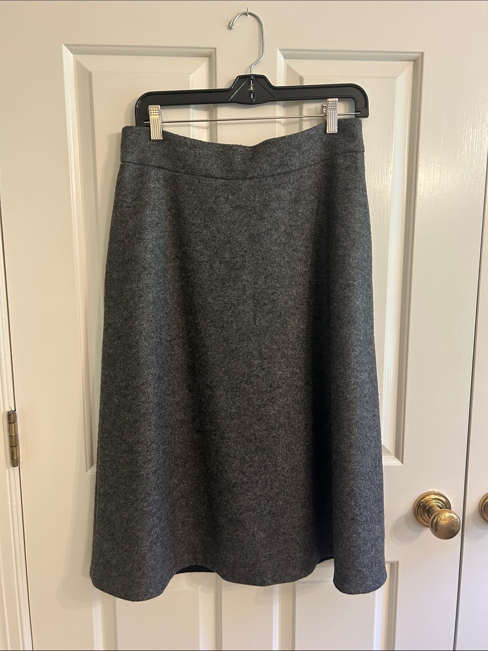 Margaret Howell Grey A-line wool midi skirt